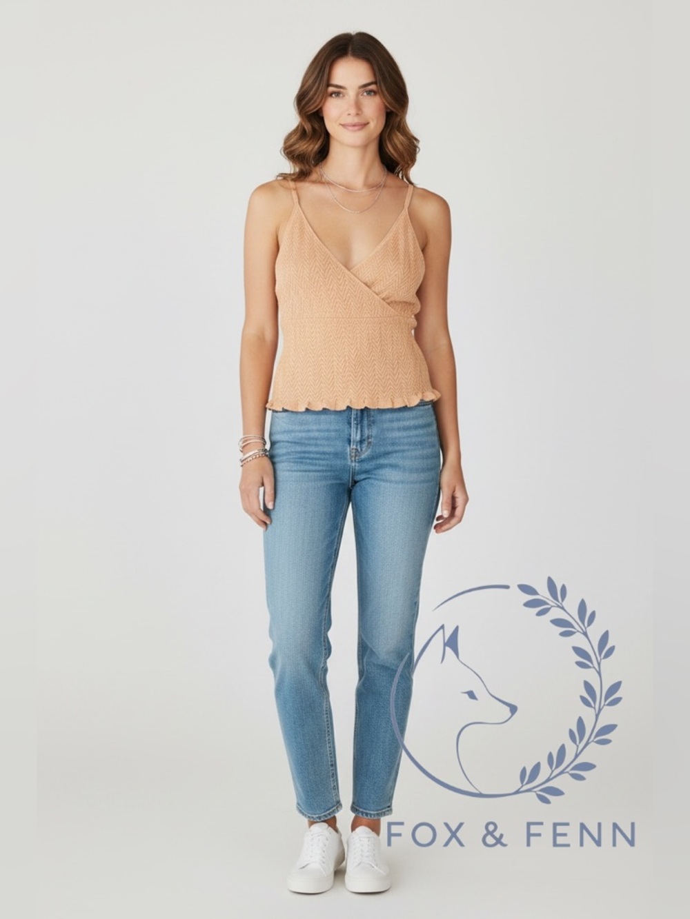 Promesa Rust Chevron Knit Cami